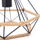 Retro pendant lamp with iron frame, E27 - Image 3