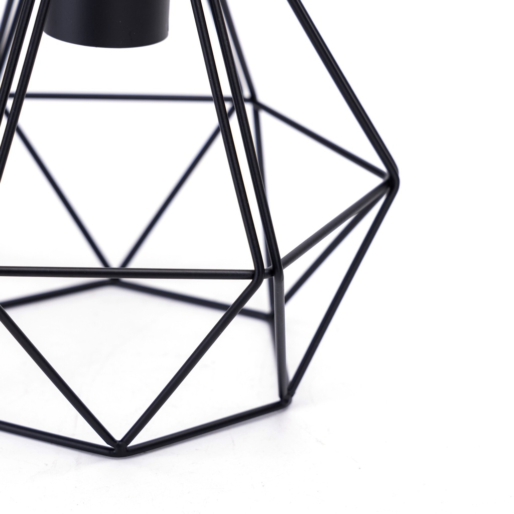 Retro pendant light with iron frame, E27 - Image 2