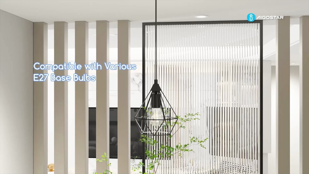 Retro pendant light with iron frame, E27 - Image 7