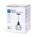 Retro pendant light with iron frame, E27 - Image 8