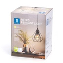 Retro pendant light with iron frame, E27 - Image 9