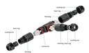 Screw Less T Waterproof Connector 2-pole 3XM20 IP68 - Image 4