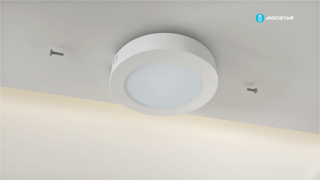 6W LED Panel downlight Round 3000K - Image 3