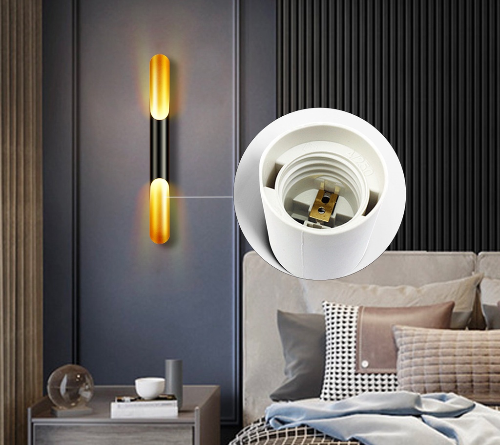 Single aluminum wall light E27 - Image 6