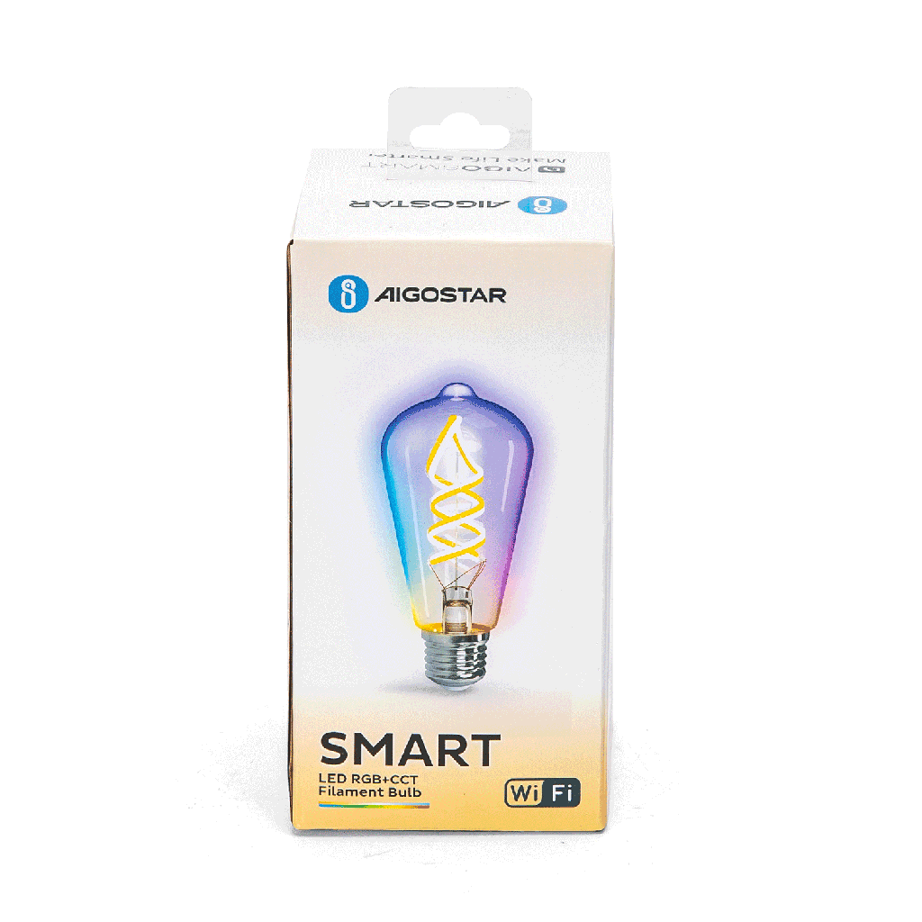 Smart Filament Lamp ST64 E27 4.9W RGB+CCT - Image 3