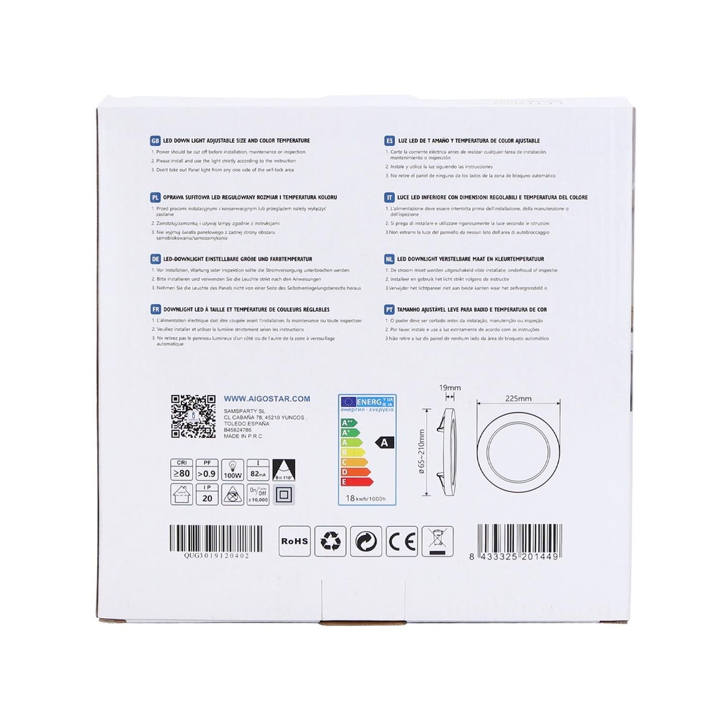 Adjustable CCT Downlight 18W - Image 7