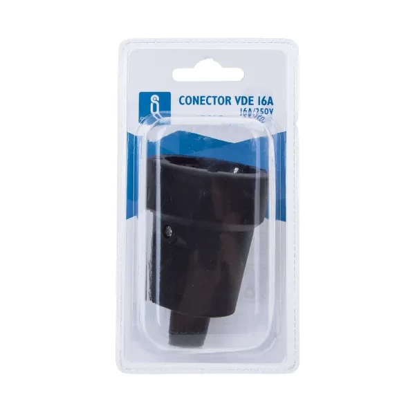 Socket 1-way 16A 250V Black - Image 2
