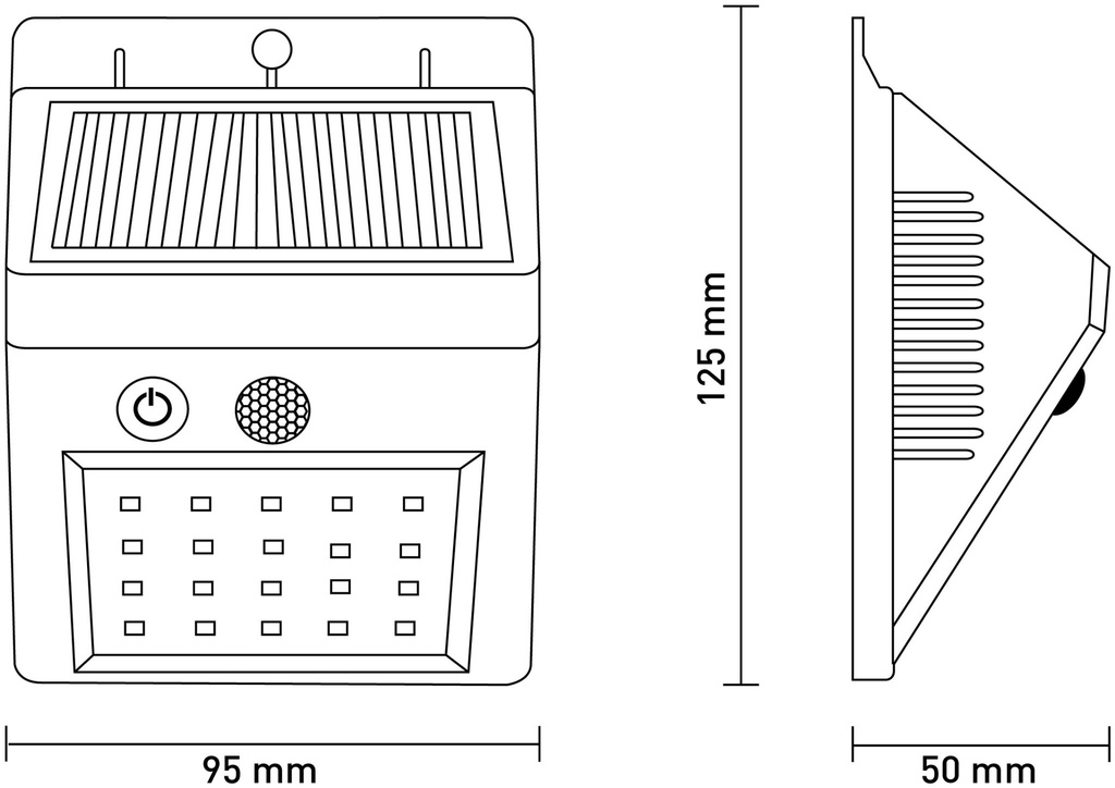 Solar lamp with sensor 2W 4000K - Image 3