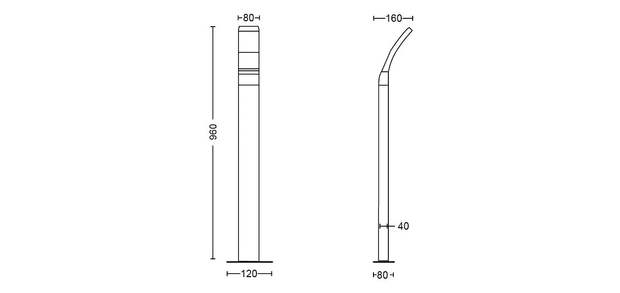 Splay post lamp 12 W - Image 2