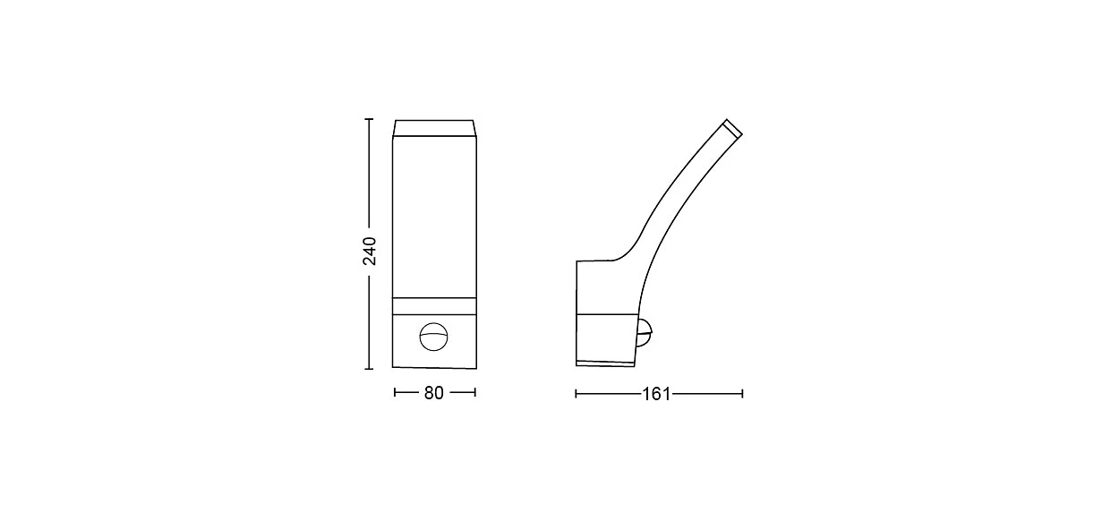 Splay wall lamp 12 W sensor - Image 3