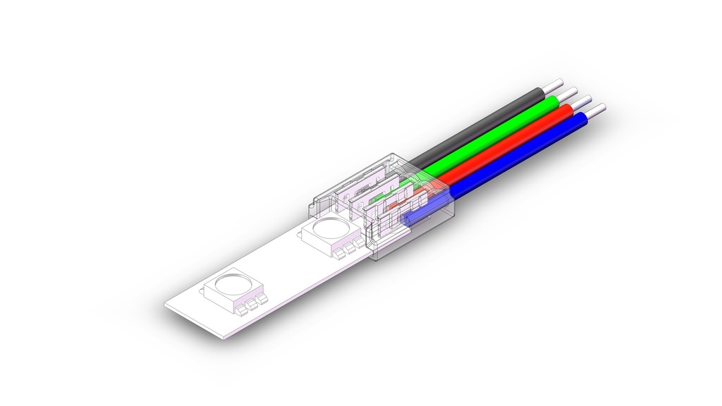Strip to controller RGB SMD 4pin 10mm - Image 2