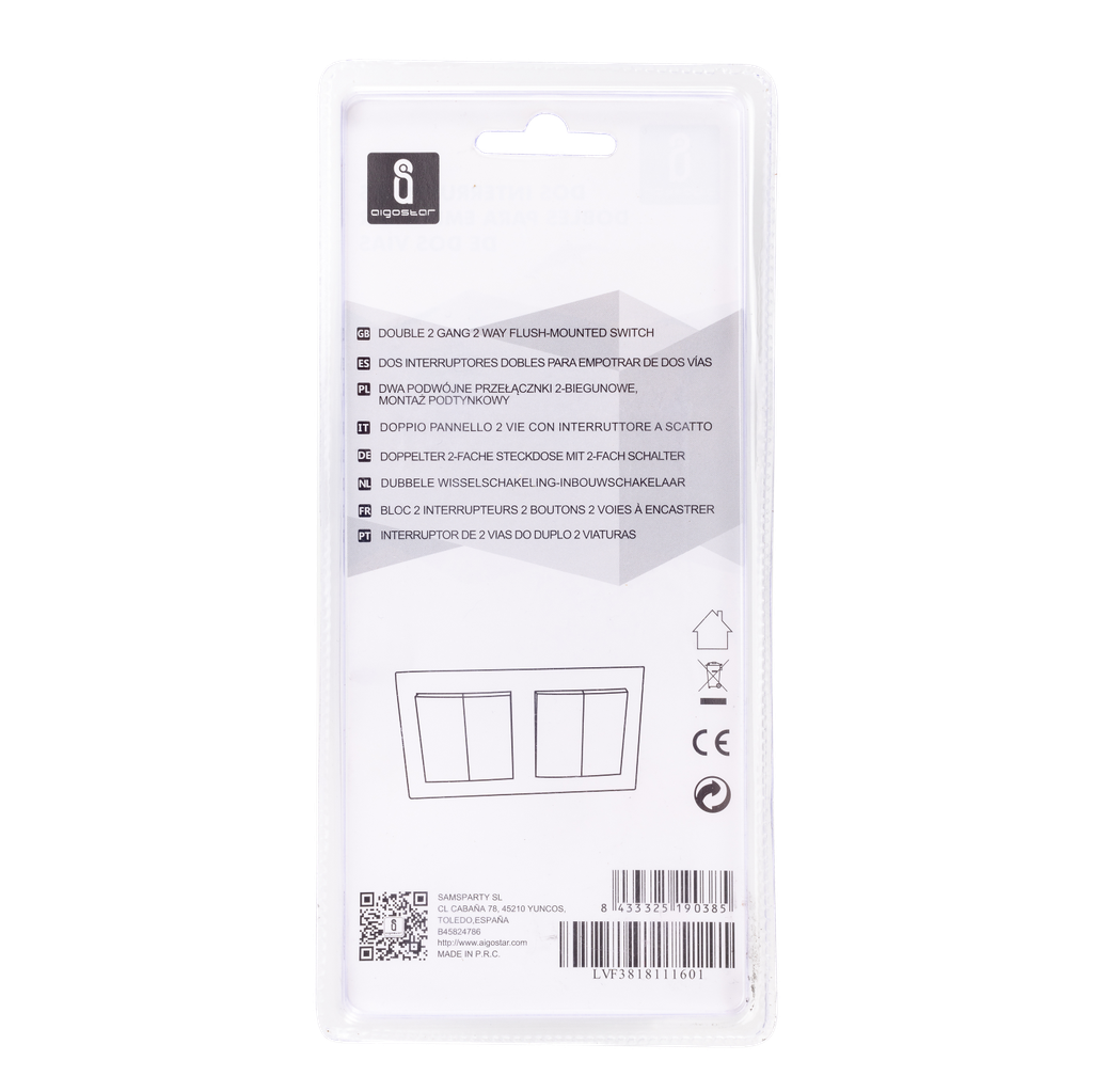 Switch double 2 gang 2 way, four buttons - Image 4