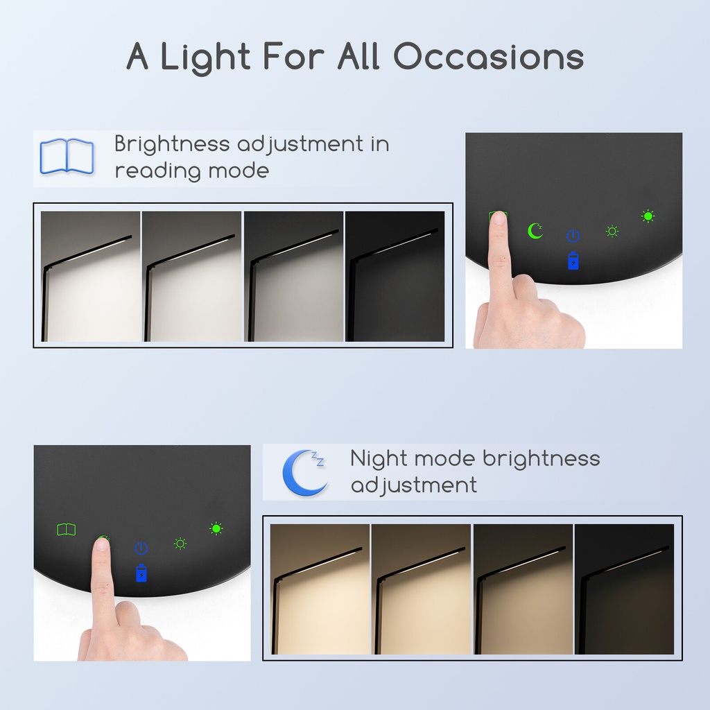 Table lamp 8W USB and Qi charging - Image 3