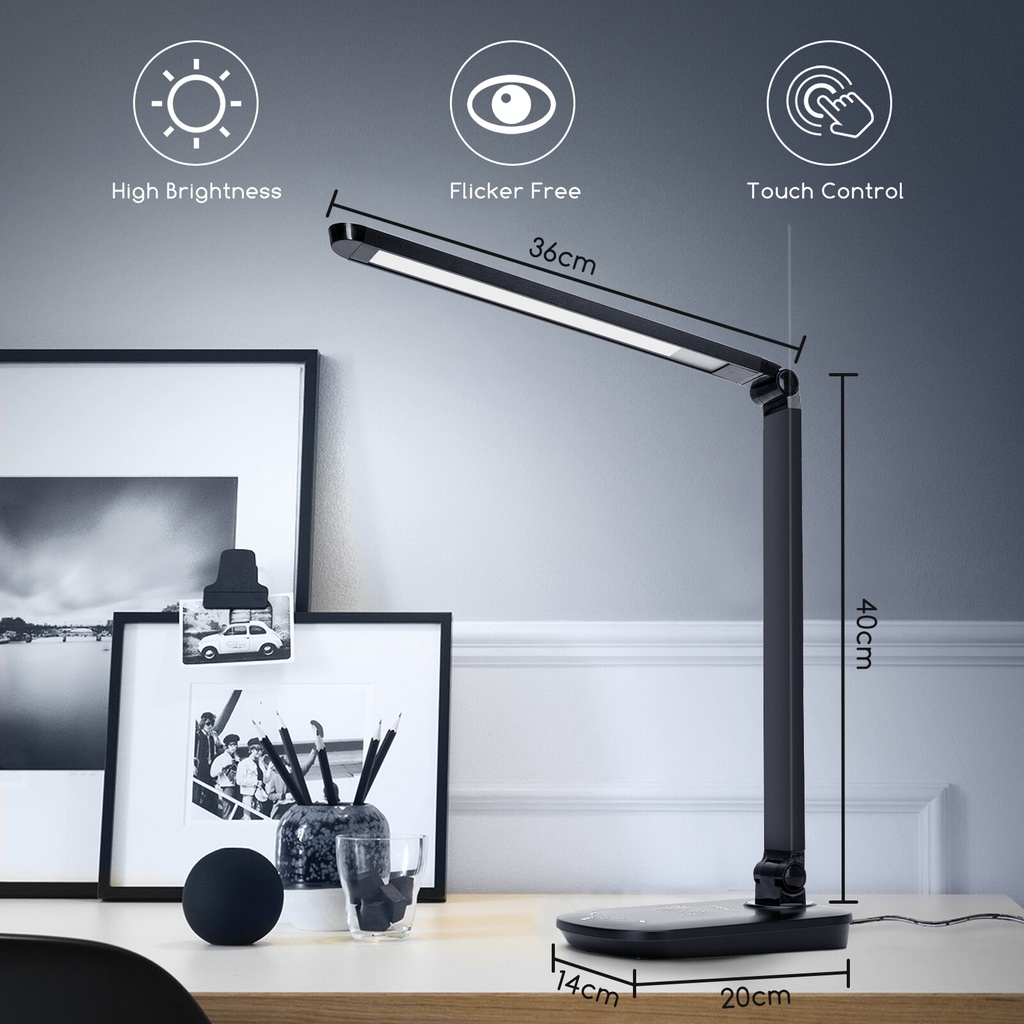 Table lamp 8W USB and Qi charging - Image 4