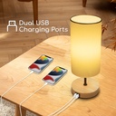 Table lamp made of wood E27 with USB - Image 6
