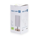 Table lamp made of wood E27 with USB - Image 9