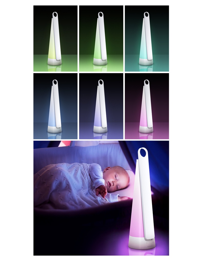 Table lamp with RGB night light and battery - Image 7