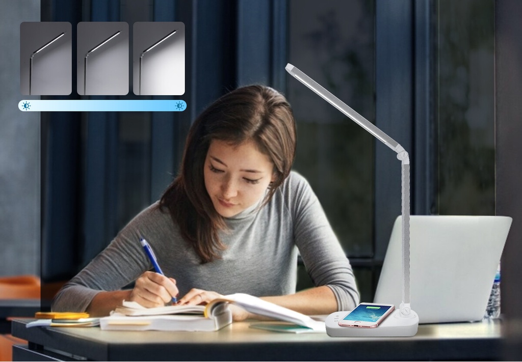Table lamp with wireless Qi charging - Image 9