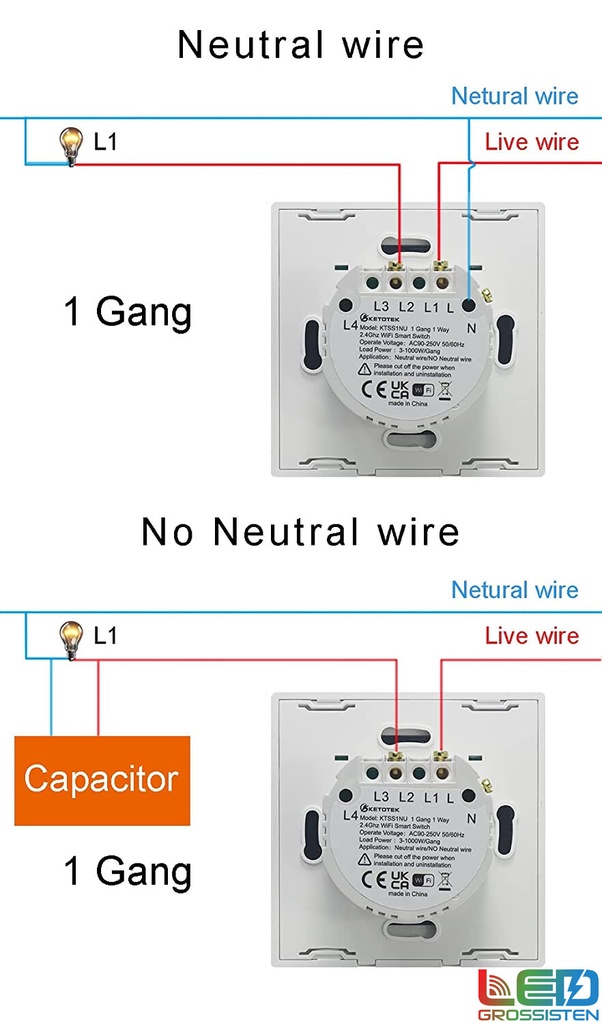 Tuya Wifi double switch with touch - Image 6