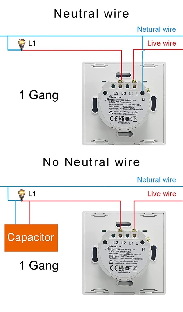 Tuya Wifi switch with touch - Image 7
