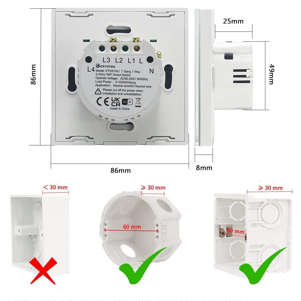 Tuya Wifi switch with touch - Image 8