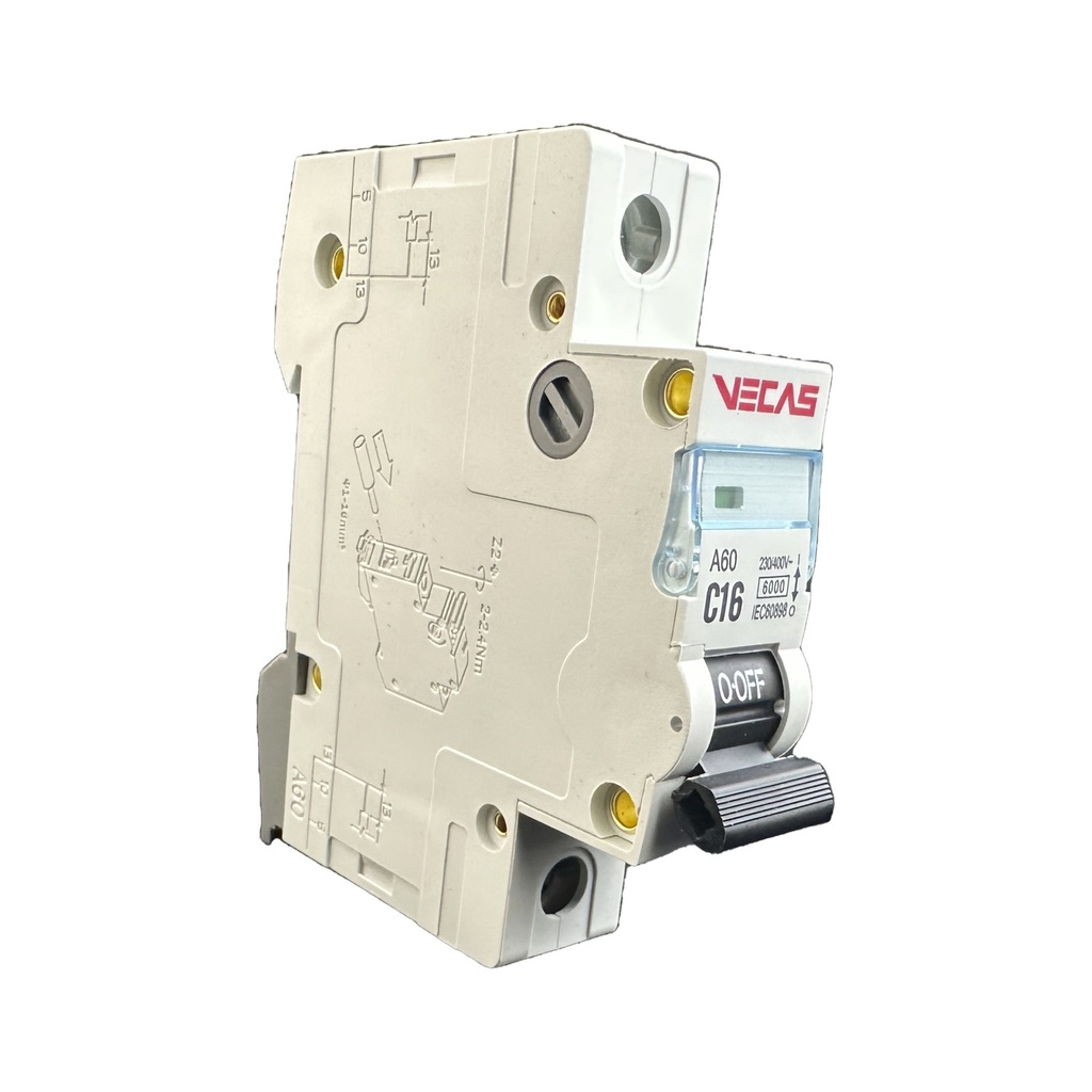 VECAS MCB 1P 16A C CURVE - Image 2