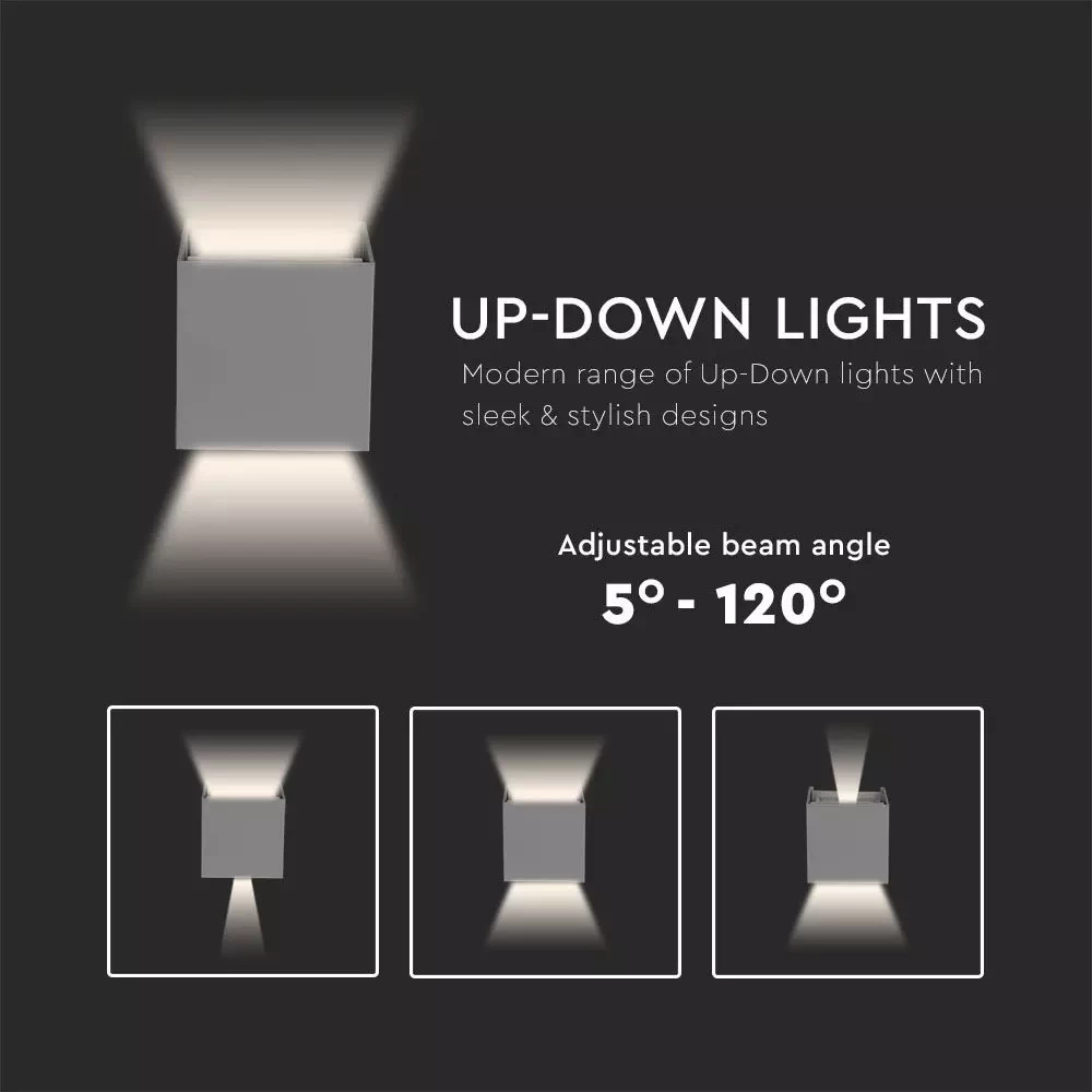Wall lamp Cube 12W 4000K, grey - Image 9