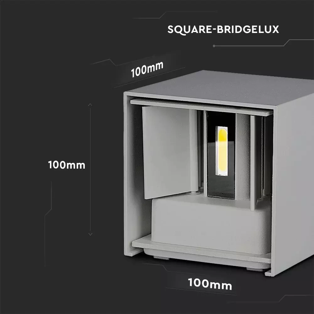 Wall lamp Cube 3000K, grey - Image 6