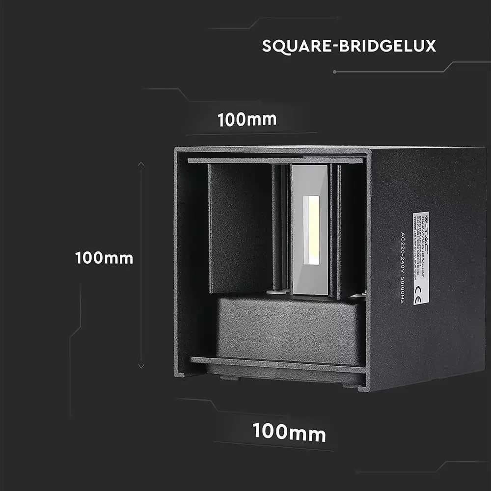 Wall lamp Cube 4000K, black - Image 7