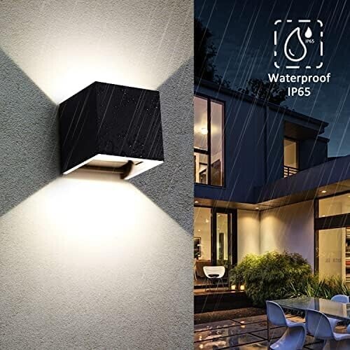 Wall lamp Cube 4000K, black RG - Image 3