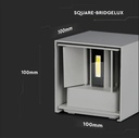 Wall lamp Cube 4000K, grey - Image 2