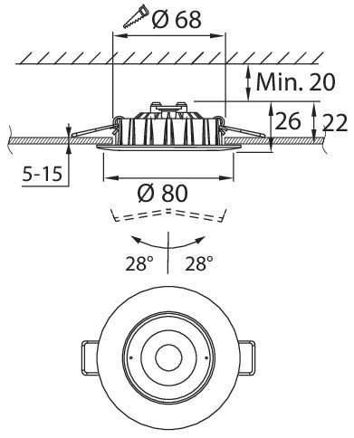 Airam Cosmo LED Downlight 5,8W - Image 4