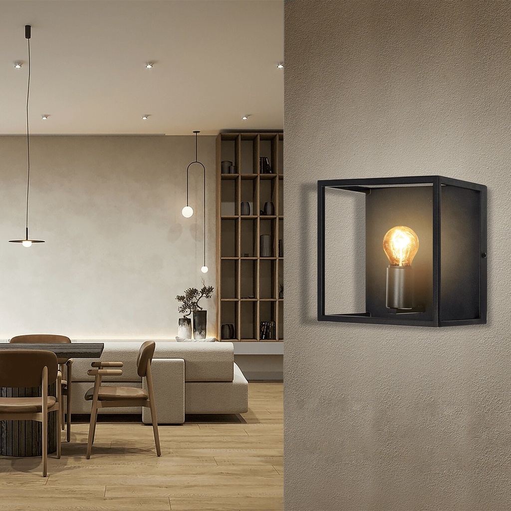 Wall lamp with steel frame, E27 - Image 6