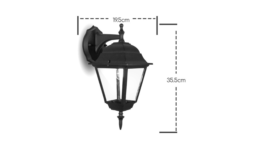 Wall lantern E27 IP44 - Image 2
