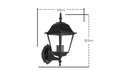 Wall lantern E27 IP44 - Image 2