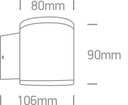 Wall Light IP54 3x1W 4000K - Image 2