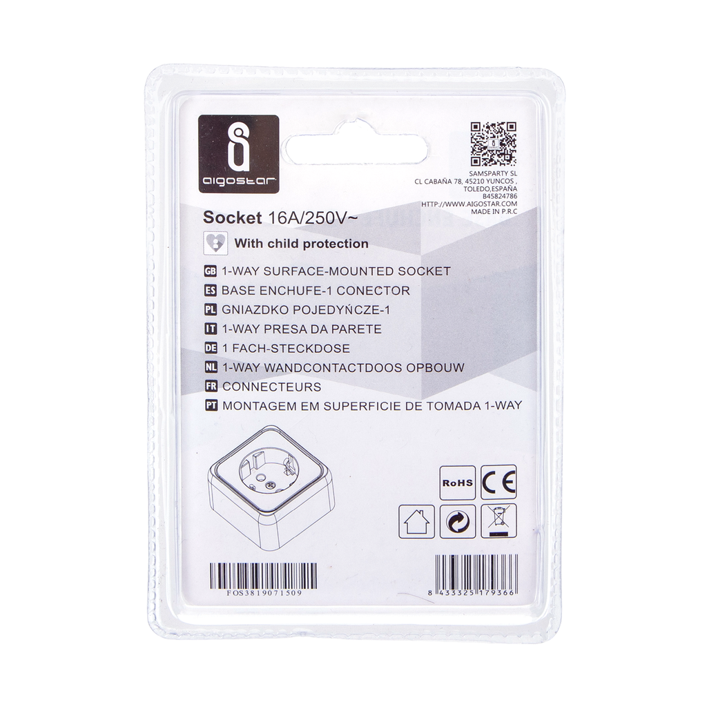 Wall socket 1-way, surface-mounted - Image 4