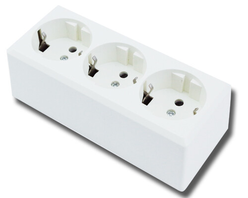 Wall socket 3-way, surface-mounted - Image 2