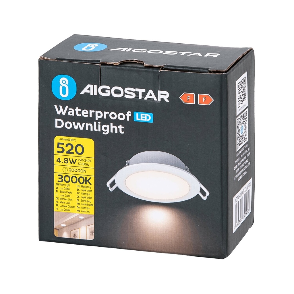 Waterproof IP65 Downlight 4.8W warm white 830 - Image 5