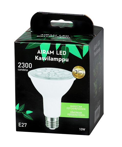 Airam E27 reflector LED plant lamp 9.5W 3500K - Image 4