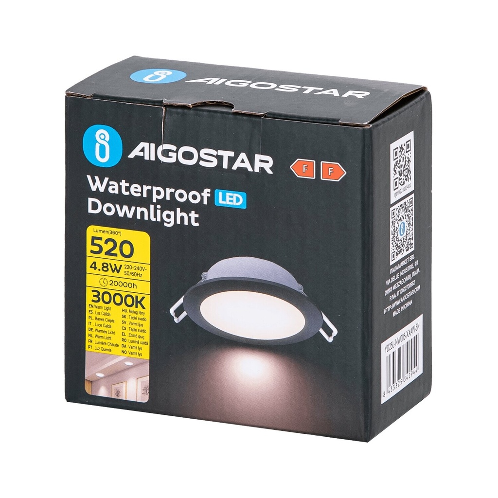 Waterproof IP65 Downlight 4.8W Warm White 830 - Image 5