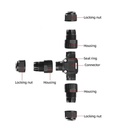 Waterproof Screw T Connector 3-pole 3XM20 IP68 - Image 3