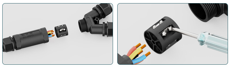 Waterproof Screw Y Connector 3-pole 3XM25 IP68 - Image 5