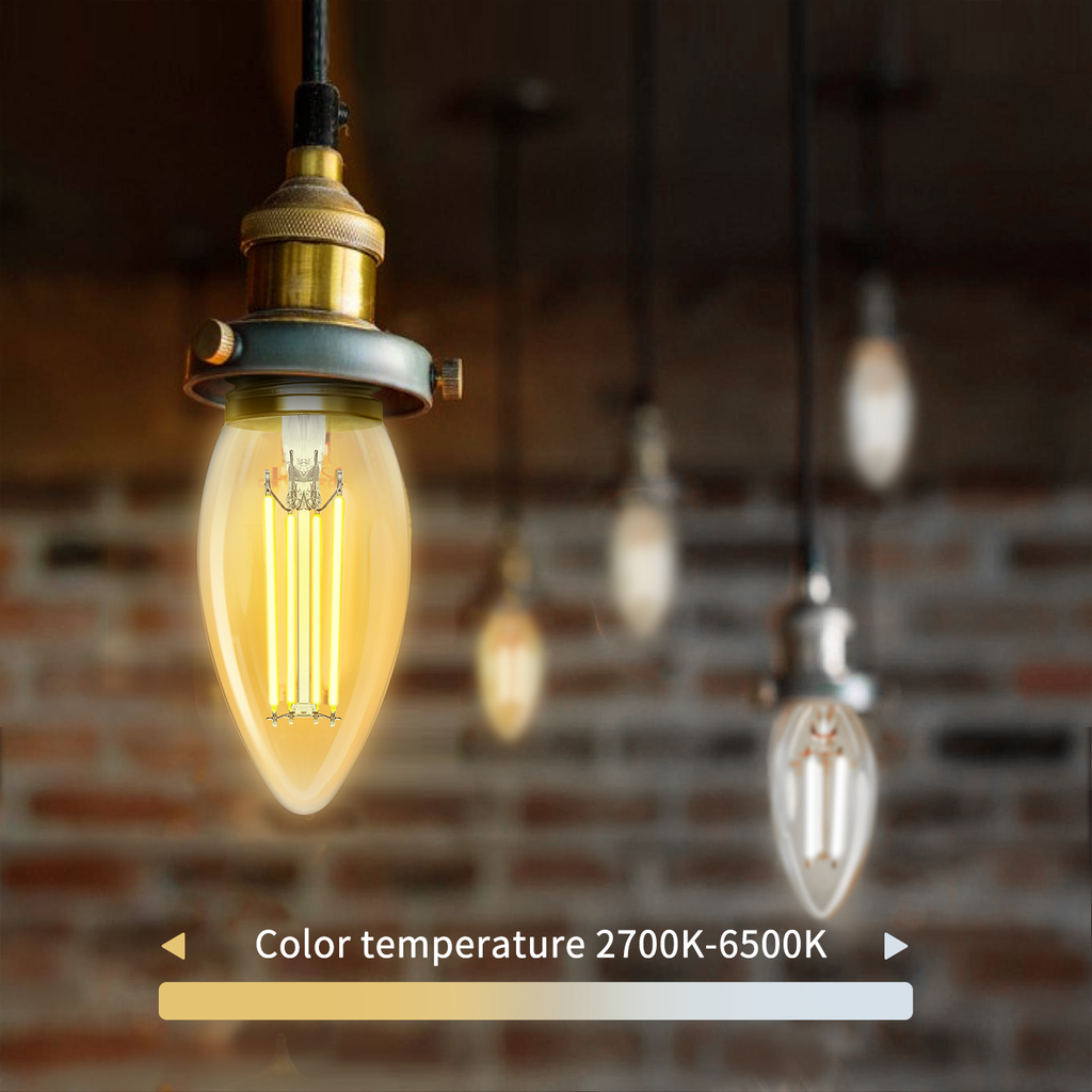 WiFi WB Smart Filament Bulb E14 C35 CCT WIFI + Bluetooth Amber - Image 3