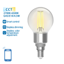 WiFi WB Smart Filament Bulb E14 G45 E27 4,5W CCT WIFI + Bluetooth - Image 2