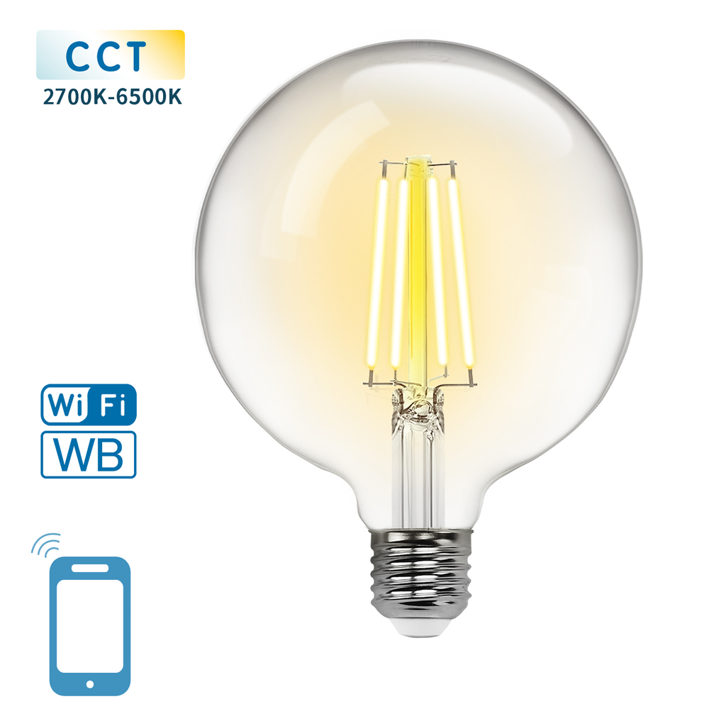 WiFi WB Smart Filament Bulb G125 E27 - Image 2