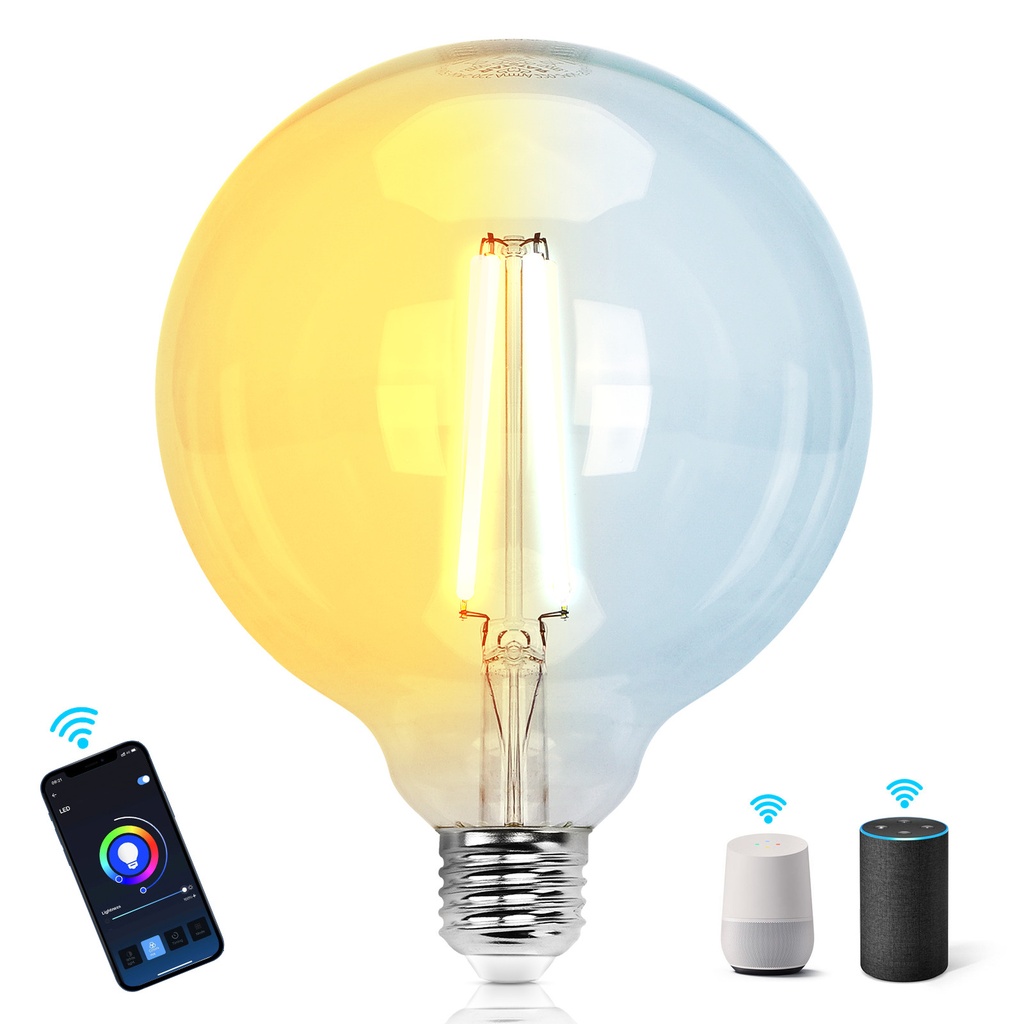 WiFi WB Smart Filament Bulb G125 E27 - Image 3