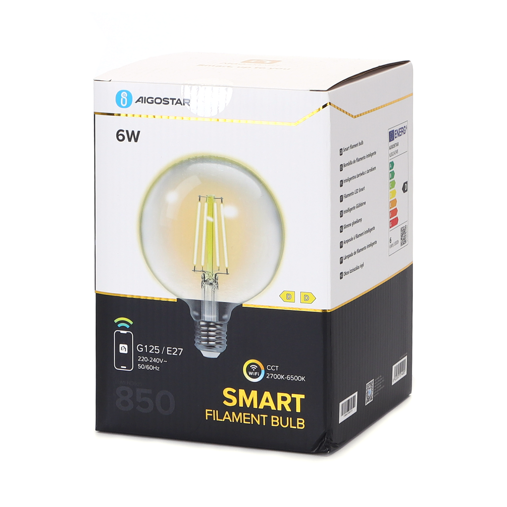 WiFi WB Smart Filament Bulb G125 E27 - Image 4
