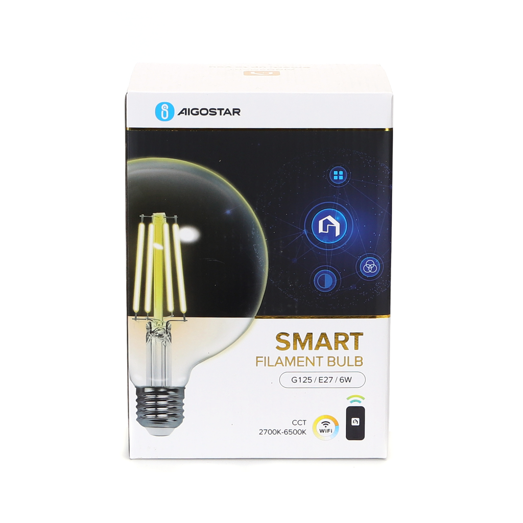 WiFi WB Smart Filament Bulb G125 E27 - Image 5