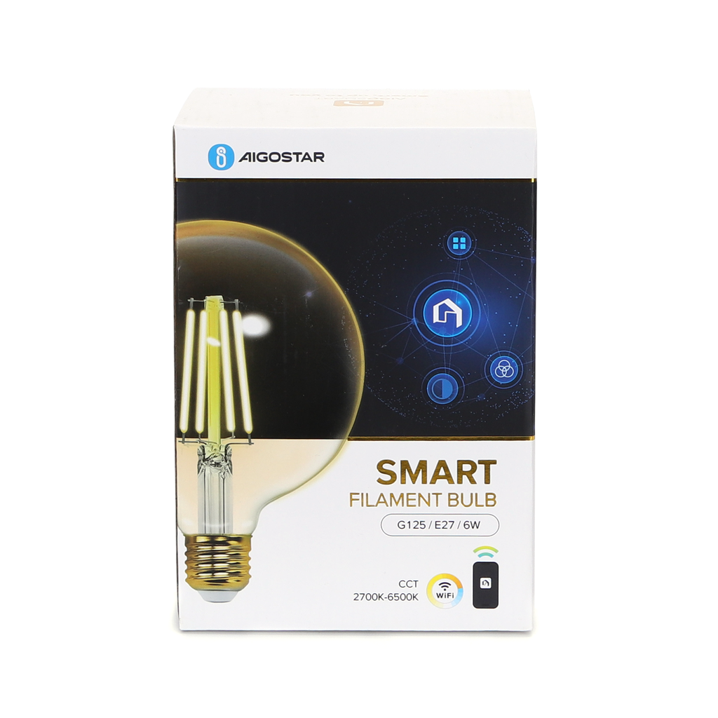 WiFi WB Smart Filament Bulb G125 E27 Amber - Image 5